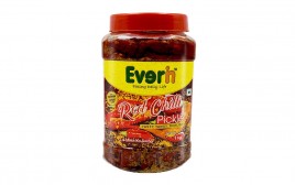 Everin Red Chilli Pickle   Plastic Jar  1 kilogram